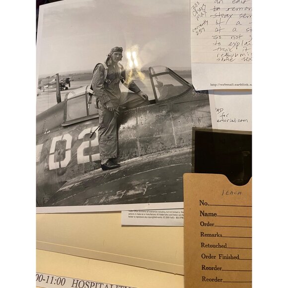 Vintage World War II Era Pilot Black & White Photographs Collection - Picture 4 of 6
